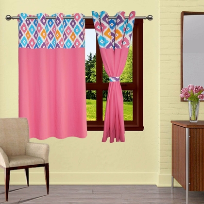 Lushomes Cotton Geomatric Door Curtains