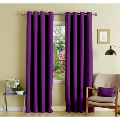 Lushomes Polyster Plain Door Curtains