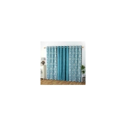 HEALTHCO--U.P TEXTILES HANDLOOMS Polyster Floral Door Curtains