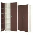 Eezy Almirah Steel shelving cabinet with partial wardrobe