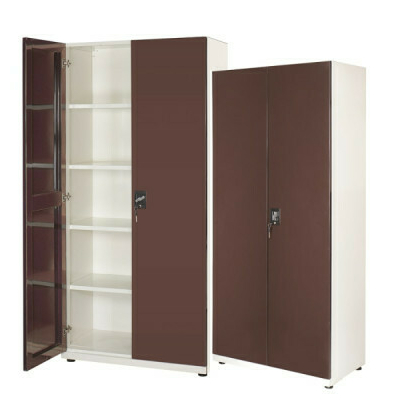 Eezy Almirah Steel shelving cabinet with partial wardrobe