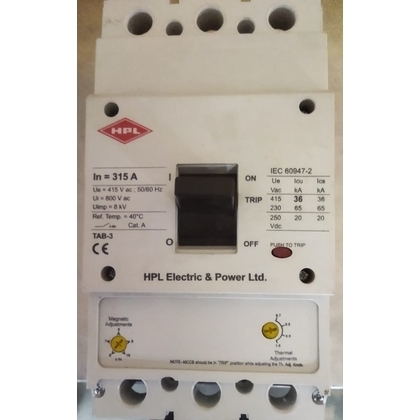 hpl 400A 3 Pole 35 KA Molded Case Circuit Breakers (Mccb)