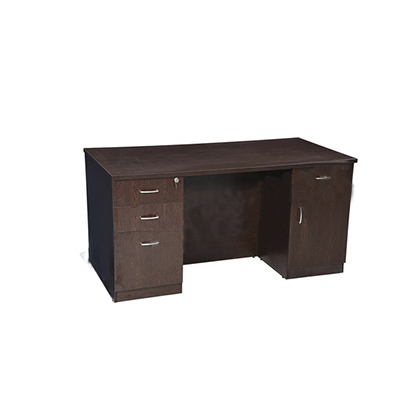 V J Interior  Executive Table with Both side pedestal unit