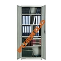 FURNILO Almirah Steel shelving cabinet with partial wardrobe