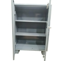 s Almirah Steel shelving cabinet with partial wardrobe