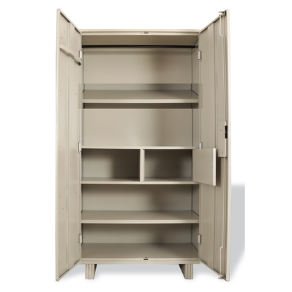 EROS Almirah Steel shelving cabinet with partial wardrobe