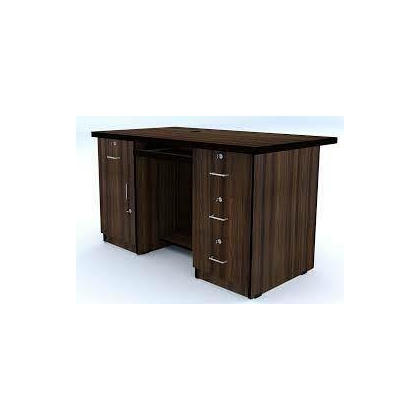 GLAM DECOR Executive Table with Both side pedestal unit