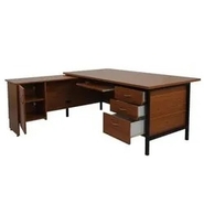 GLAM DECOR Executive Table with One side pedestal unit and E.R.U