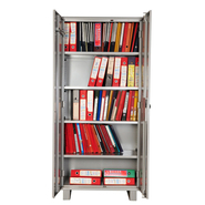 MERAKI FURNITURE PRIVATE LIMITED Almirah Steel shelving cabinet with partial wardrobe