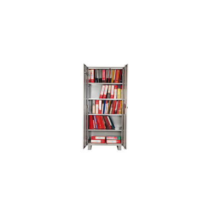 MERAKI FURNITURE PRIVATE LIMITED Almirah Steel shelving cabinet with partial wardrobe