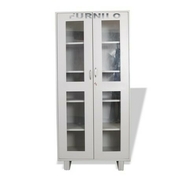 FURNILO Almirah Steel with Glass door