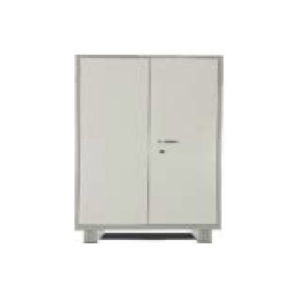 DURIAN Almirah Steel shelving cabinet with partial wardrobe