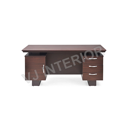 V J Interior  Executive Table with Both side pedestal unit