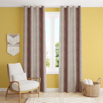 Reliable Drapes Polyster Stripes Door Curtains