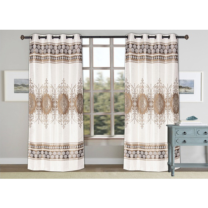 Reliable Drapes Polyster Geomatric Door Curtains