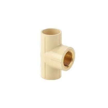 Prince 15 mm dia Female threaded tee(brass insert)