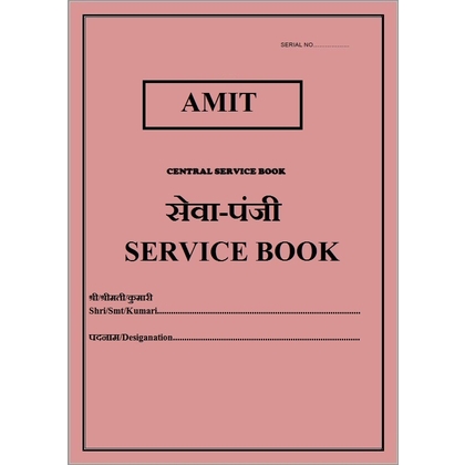 AMIT SERVICE BOOK Diaries-printed-plain- register- 400 Pages