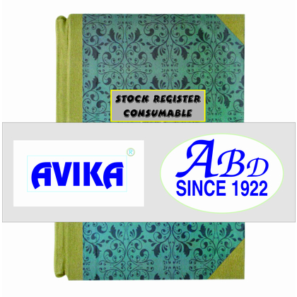 ABD STOCK REGISTER Diaries-printed-plain- register- 200 Pages