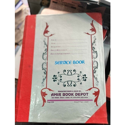 ABD SERVICE BOOK Diaries-printed-plain- register- 320 Pages