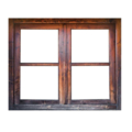 WOODEN WINDOW WITH 5.0MM GLASS, INCLUDING FRAME AND NECESSARY FITTINGS (SIZE-3 X4 )