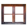 WOODEN WINDOW WITH 5.0MM GLASS, INCLUDING FRAME AND NECESSARY FITTINGS (SIZE-3 X4 )