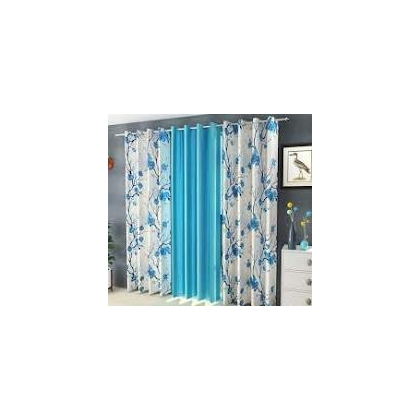 HIMALAYA TEXTILES Jute Floral Door Curtains