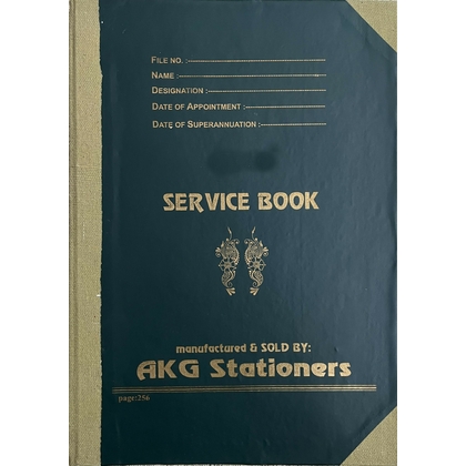 Unbranded SERVICE BOOK Diaries-printed-plain- register- 256 Pages