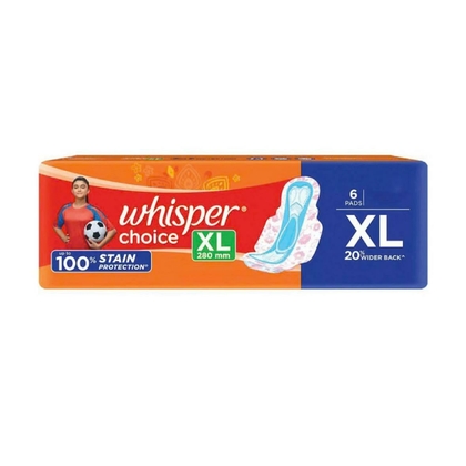 Whisper Sanitary pad (6 pads in a packet)